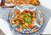 Sheet Pan Taco Salsa Chicken with Roasted Vegetables