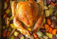 Crisp Roast Chicken with Honey-Glazed Root Vegetables