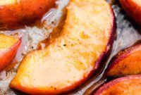 Cinnamon-Sugar Roasted Peaches with Brown Butter Glaze
