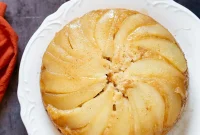 Moist Vegan Pear Upside-Down Cake Recipe