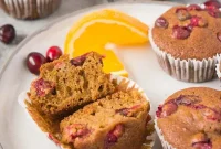 Cranberry Orange Muffins with Zesty Citrus Glaze