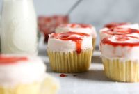 Zesty Lemon Strawberry Cupcakes with Cream Cheese Frosting