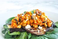 Grilled Eggplant and Chickpea Salad with Lemon-Herb Dressing