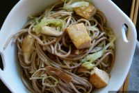 Veggie and Tofu Stir-Fried Soba Noodles with Sesame Sauce