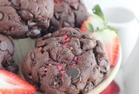 Giant Chocolate-Dipped Strawberry Cookies for Dessert Fans