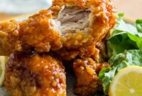 Crispy Asian Fried Chicken with Garlic Chili Dipping Sauce