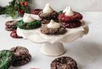 Peppermint-Filled Chocolate Thumbprint Cookies