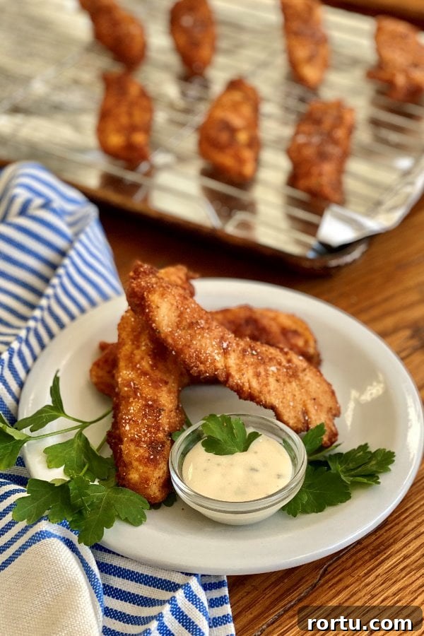 Crispy Buttermilk Fried Chicken Tenders Recipe 3 plate of chicken tenders.