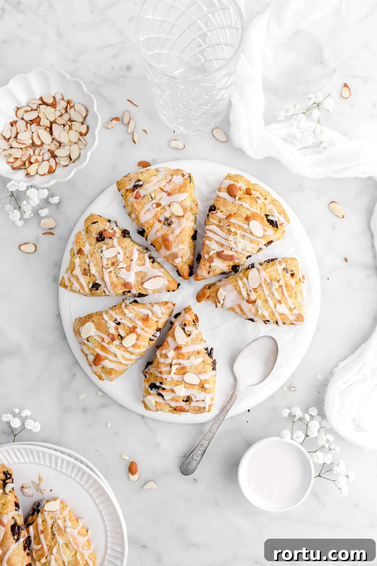 Giant Lemon Poppy Seed Scones — Soft, Zesty Breakfast Treat 10 Cherry Almond Scones