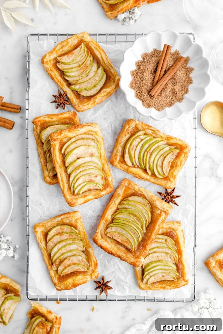 Cinnamon Apple Butter Puff Pastry Tarts