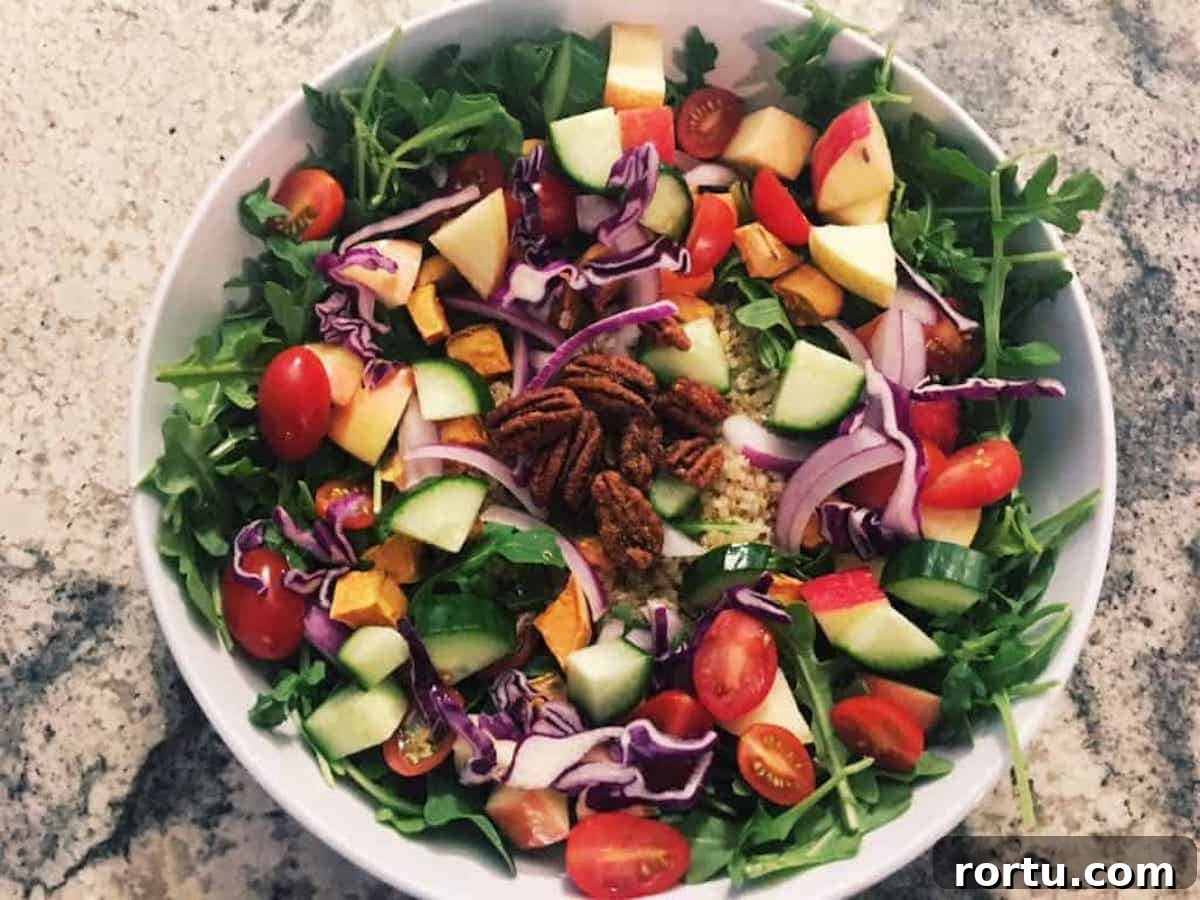 Salad in a bowl on the table