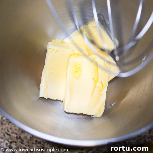 Keto Chocolate Buttercream Frosting: 5 Tips for Perfect Results 3 Butter in the Mixing Bowl | Low-Carb, So Simple
