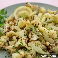 Healthy Air Fryer Cauliflower Recipe with Garlic | EatBetterRecipes.com
