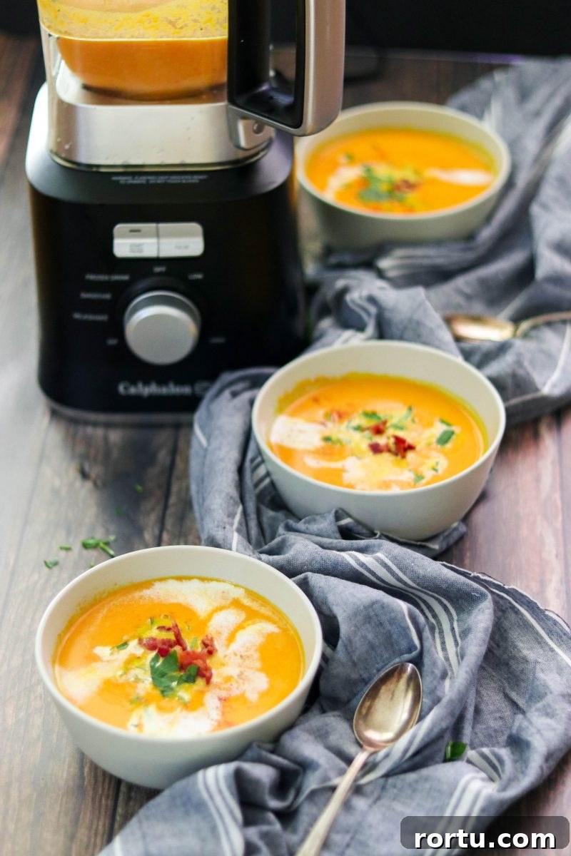 Creamy Paleo Carrot Soup with Bacon