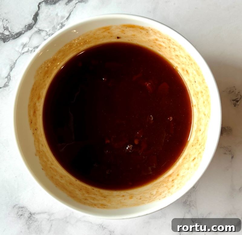 BBQ chipotle sauce mixed.