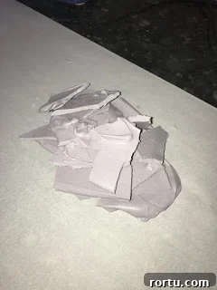 Thin layer of cooled chocolate on parchment