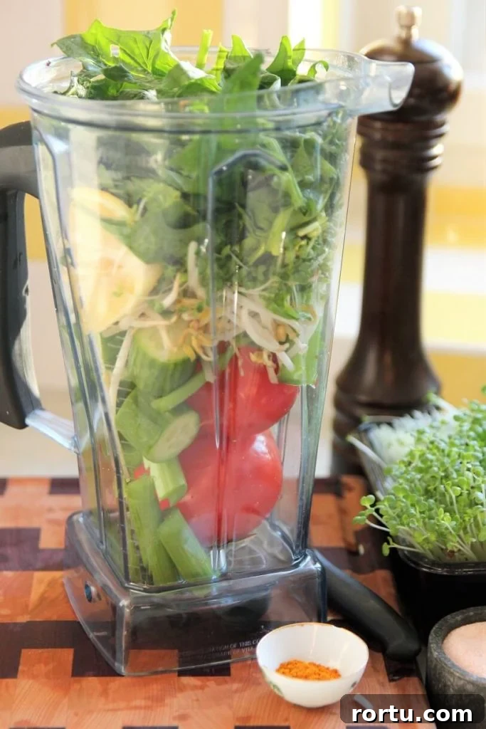 Super Green Juice Recipe Without a Juicer — Fresh Homemade Blend 4 green juice recipe; blender full of vegetables