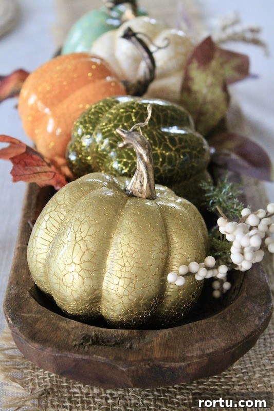 fall pumpkin dough bowl decor ideas
