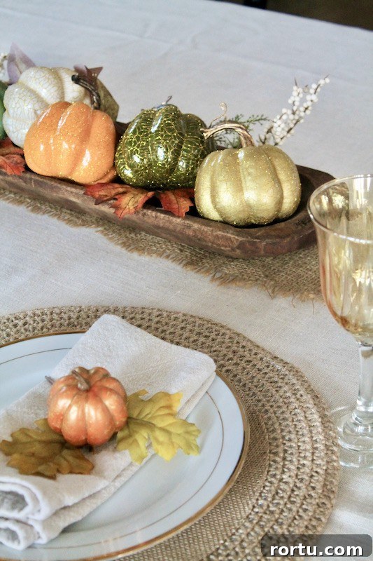 simple fall place setting