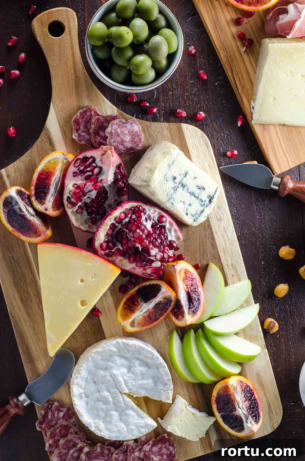 a beautiful meat and cheese platter (charcuterie board)