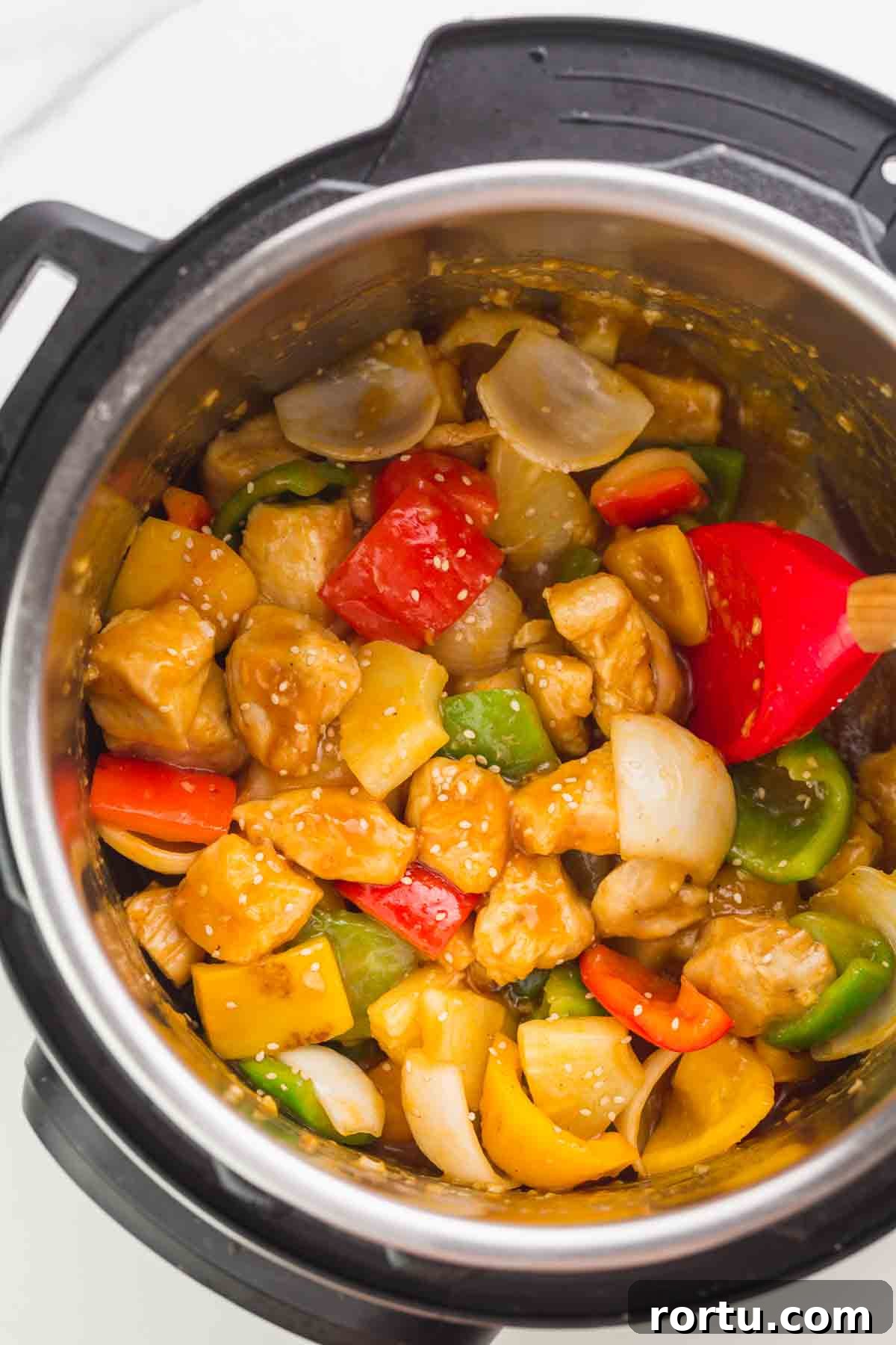 Sweet And Sour Chicken cooked in the Instant Pot