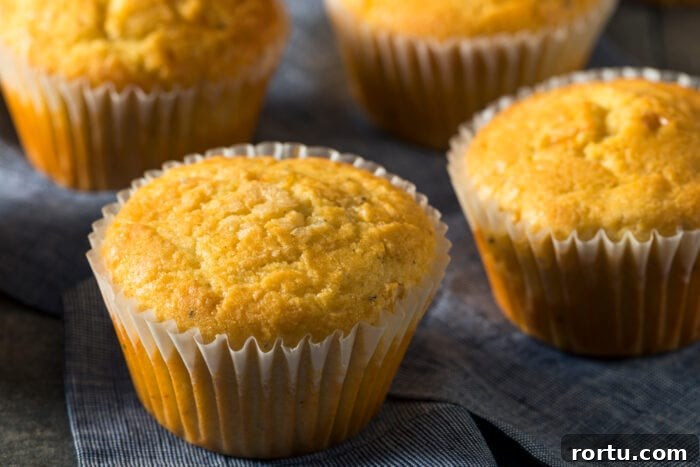 Fresh corn muffins on a plate