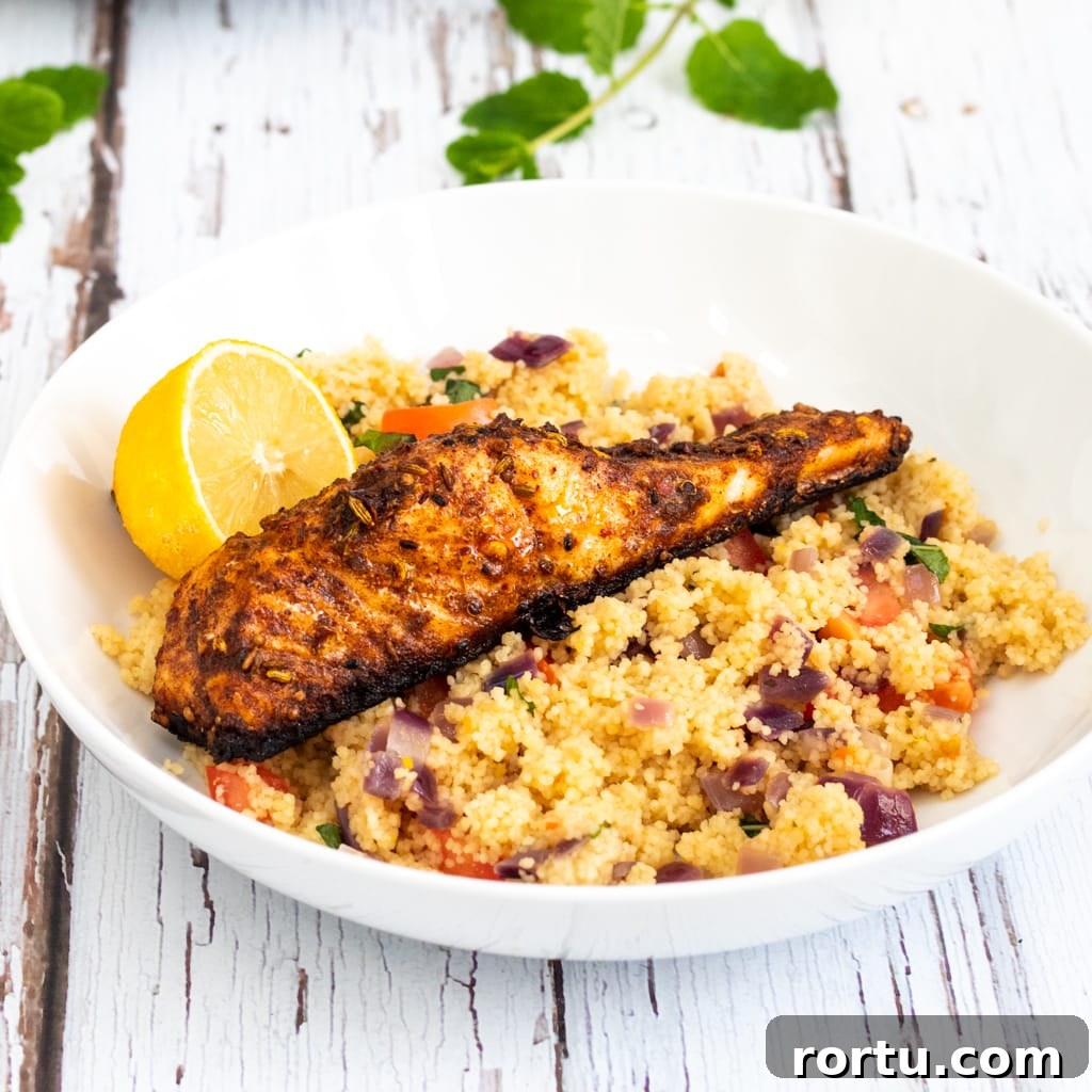 Moroccan-Spiced Salmon: Quick Midweek Dinner Recipe 2 Moroccan spiced salmon with ras el hanout