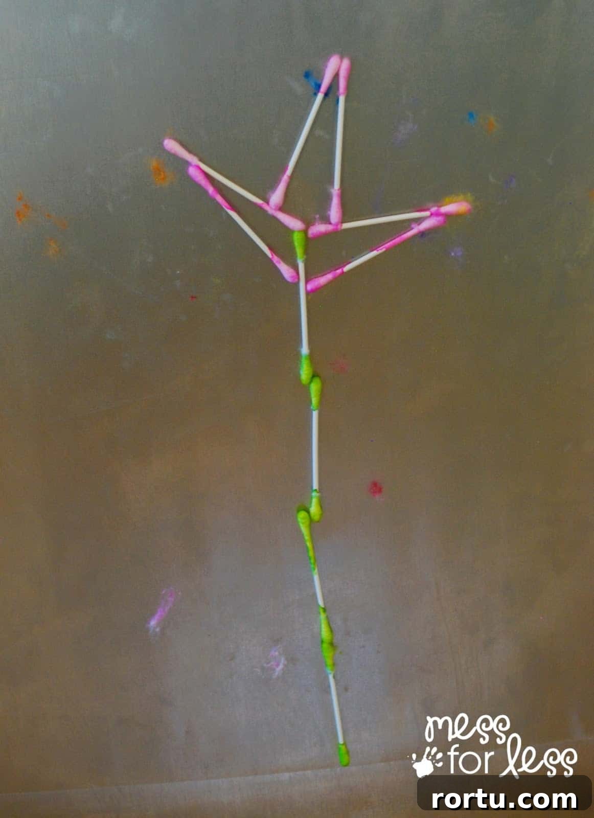 craft with dyed q-tips