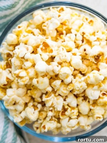A bowl of cooked popcorn.