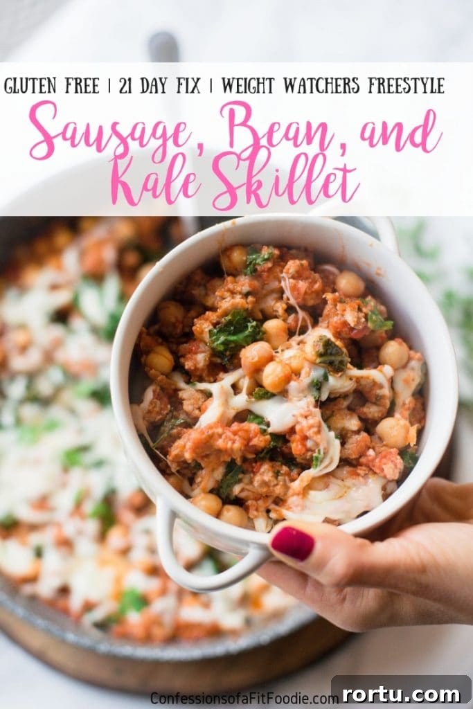 Sausage, White Bean & Kale Skillet Dinner Recipe 7 This Healthy Sausage, Bean, and Kale Skillet is so incredibly simple, you can have dinner on the table in WAY less than 30 minutes.