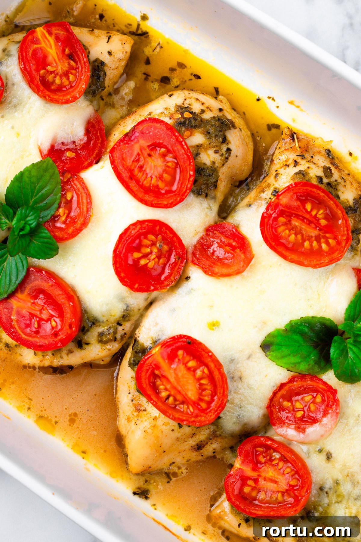 27 Cozy High-Protein Fall Dinners for Busy Weeknights 9 baked pesto mozzarella chicken
