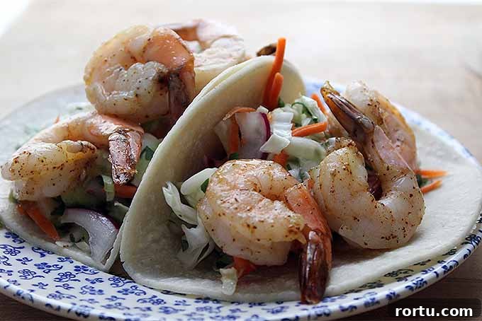A Plate of Shrimp Tacos