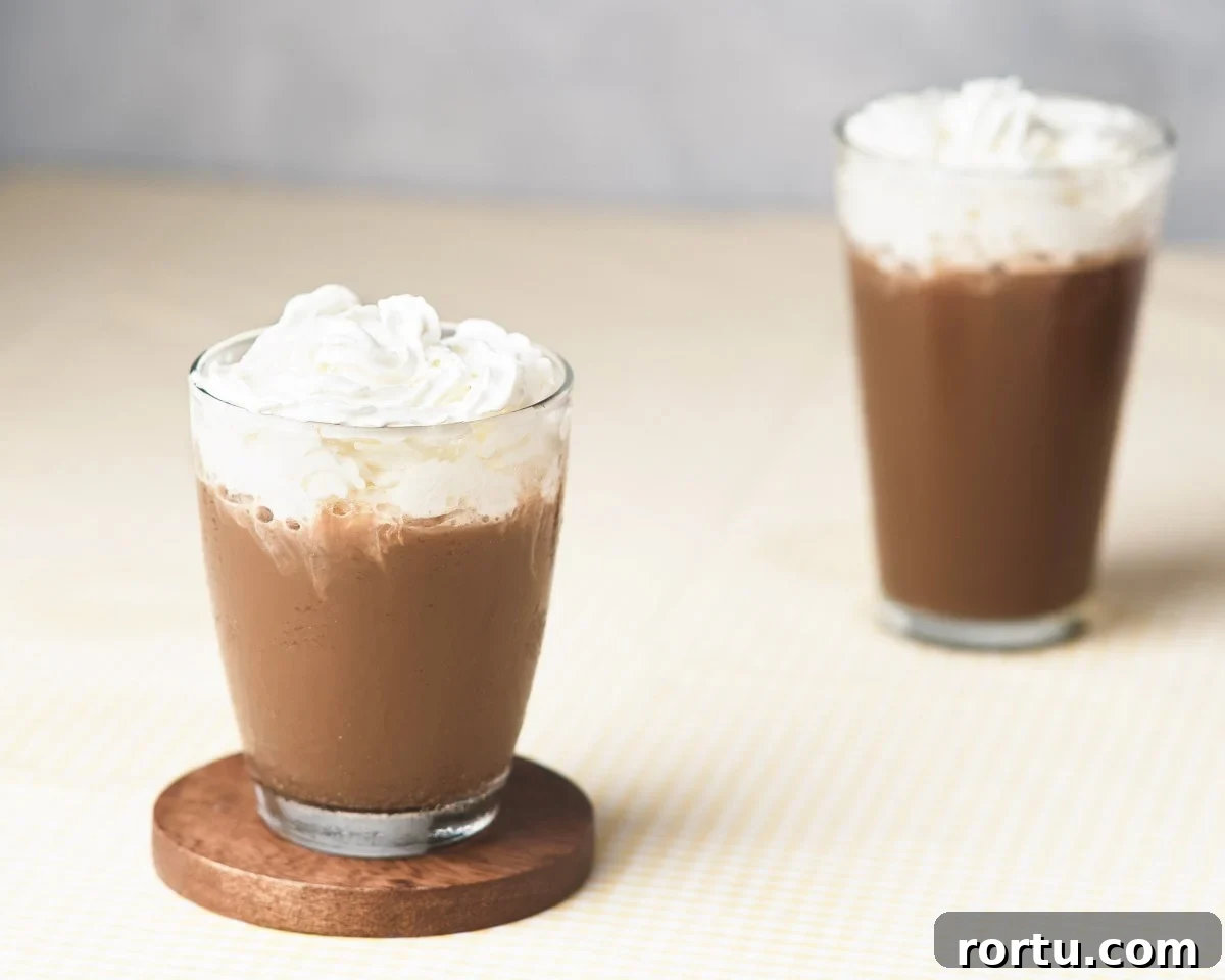Root beer float protein shake two glasses