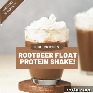High protein root beer float protein shake