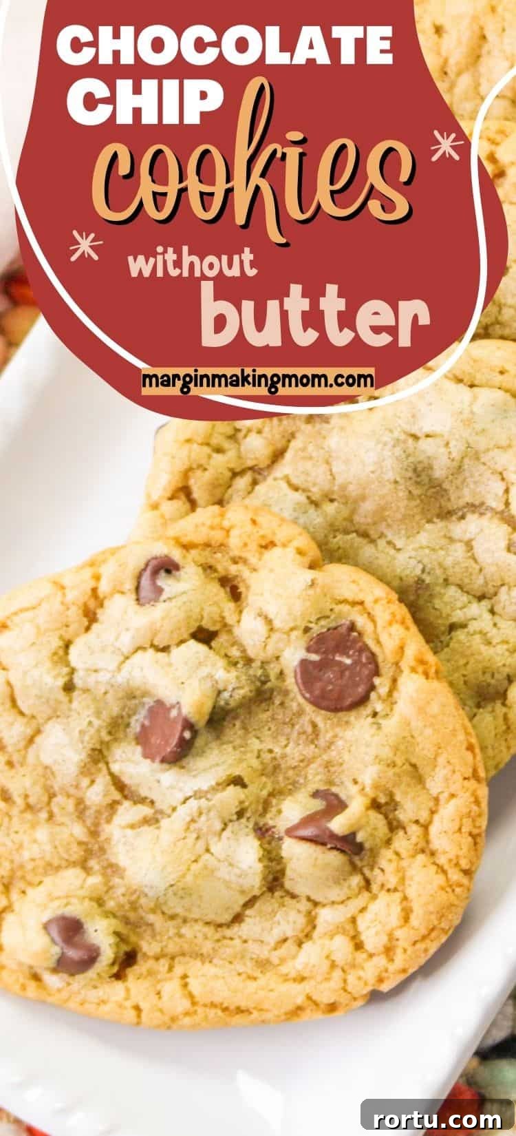 Chocolate Chip Cookies Without Butter — Made with Oil 14 close-up of chocolate chip cookies made without butter