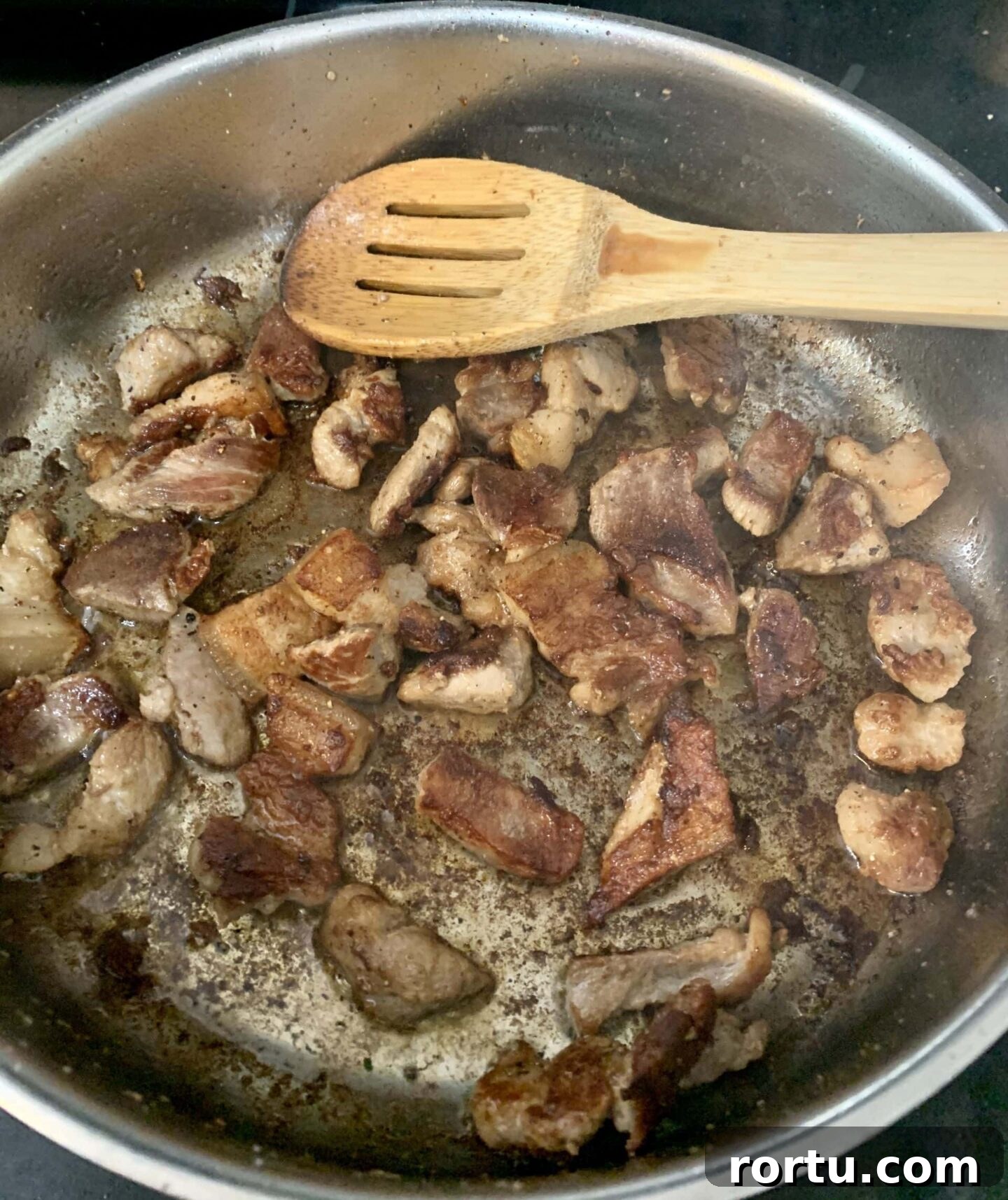 browning the pork