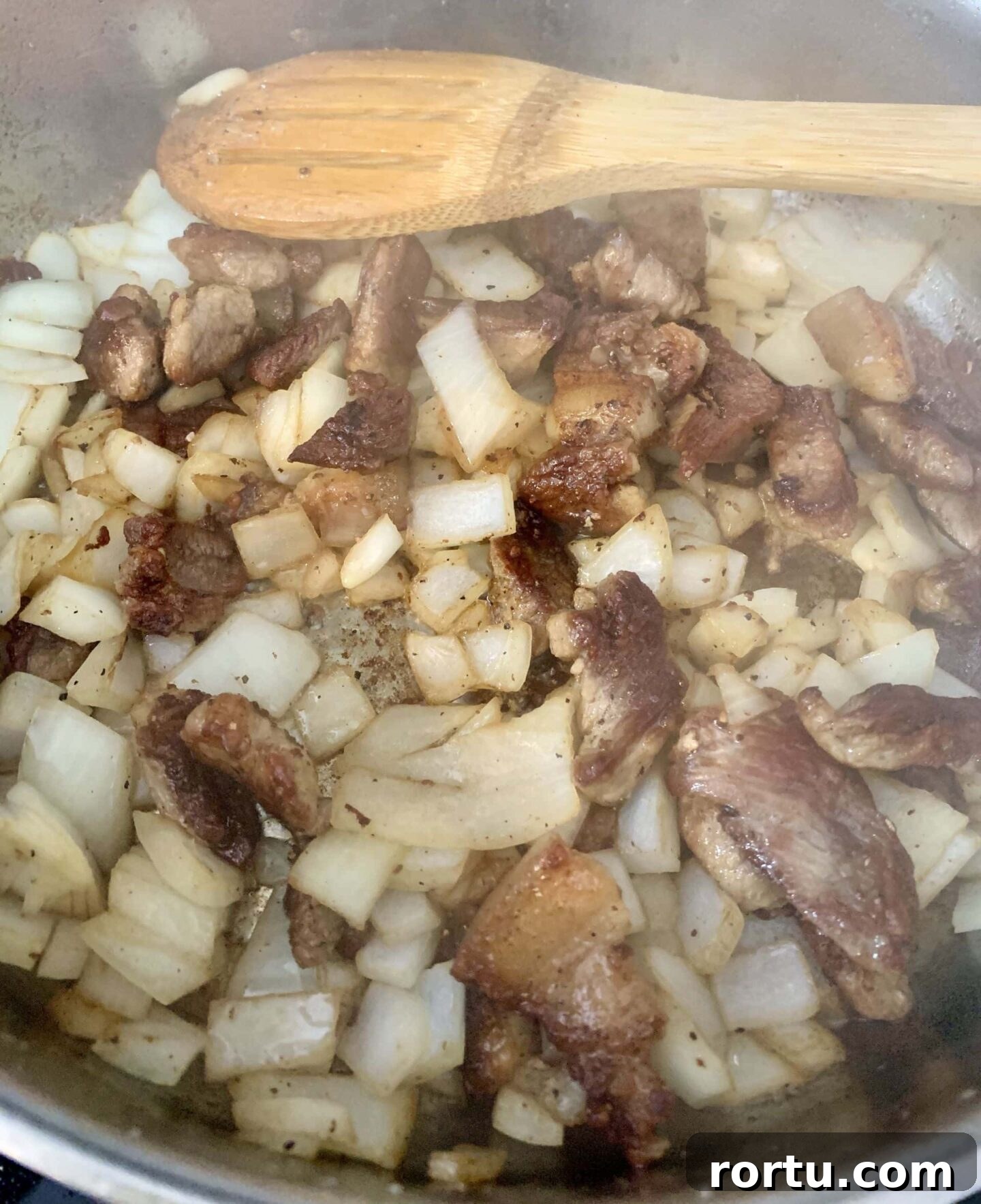 sauteeing the aromatics