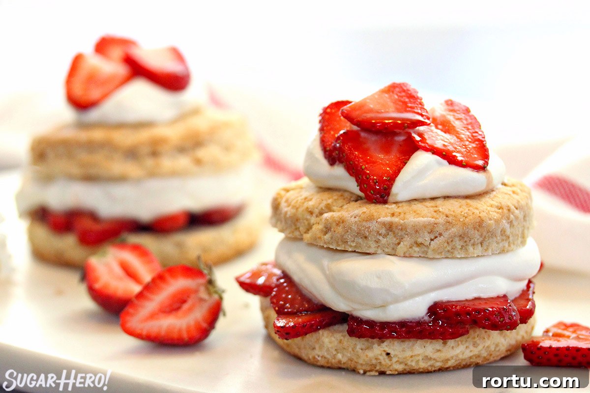 Grown-Up Strawberry Shortcake | From SugarHero.com Grown-Up Strawberry Shortcake | From SugarHero.com