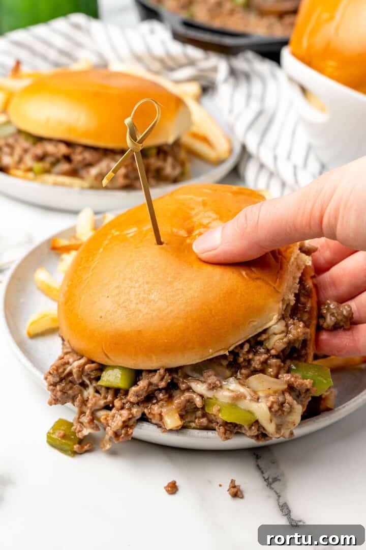 Philly Cheesesteak Sloppy Joes Recipe — Savory Sandwich Twist 10 img 18710 9