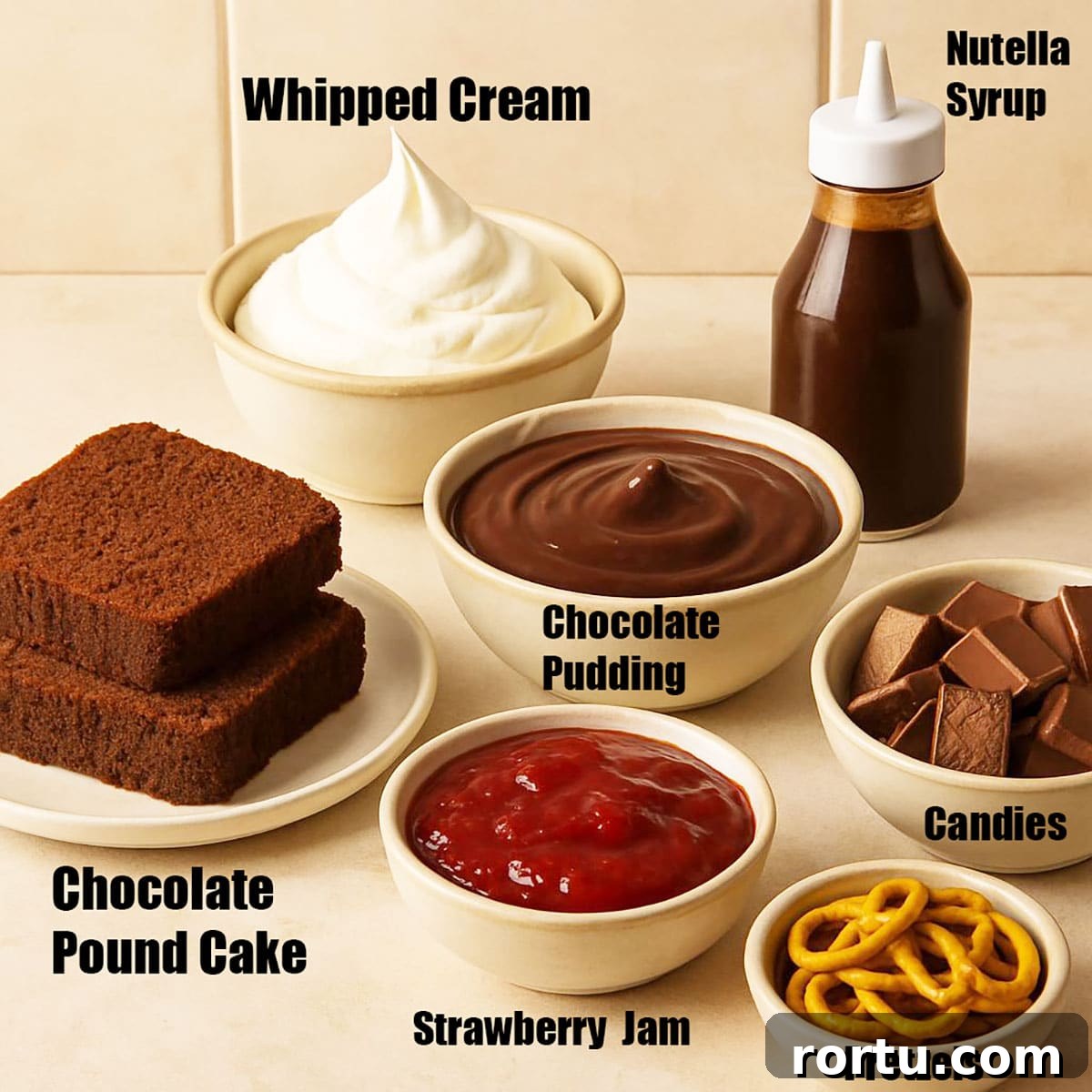 Image With Ingredients on Neutral Background. 