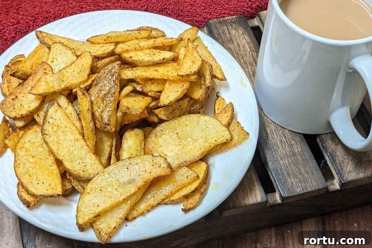 Crispy potato wedges