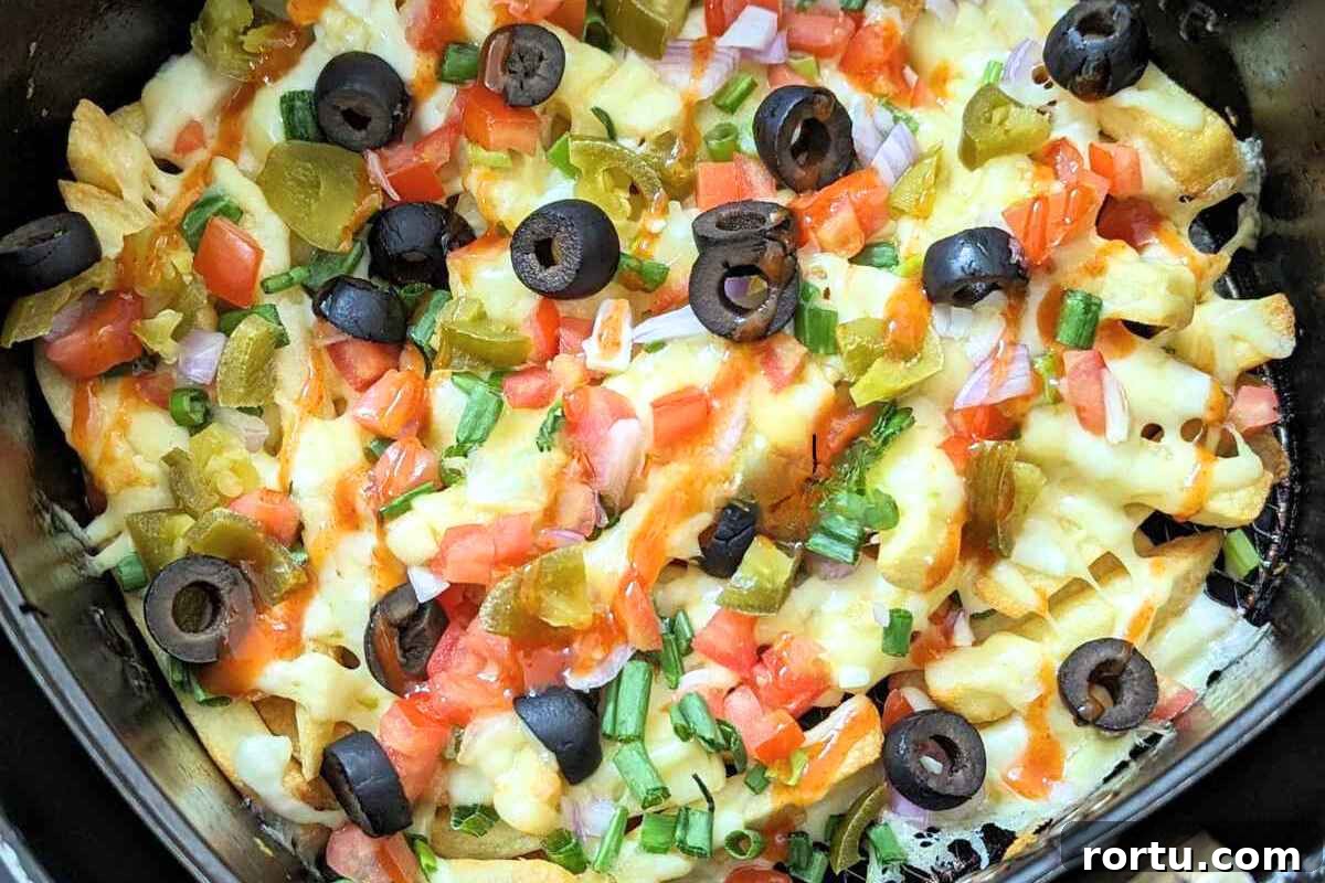 Loaded fries with cheese and toppings