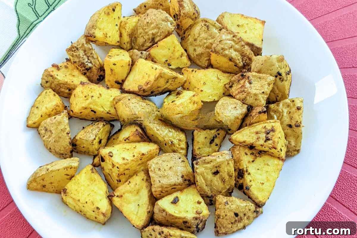 Seasoned potato cubes
