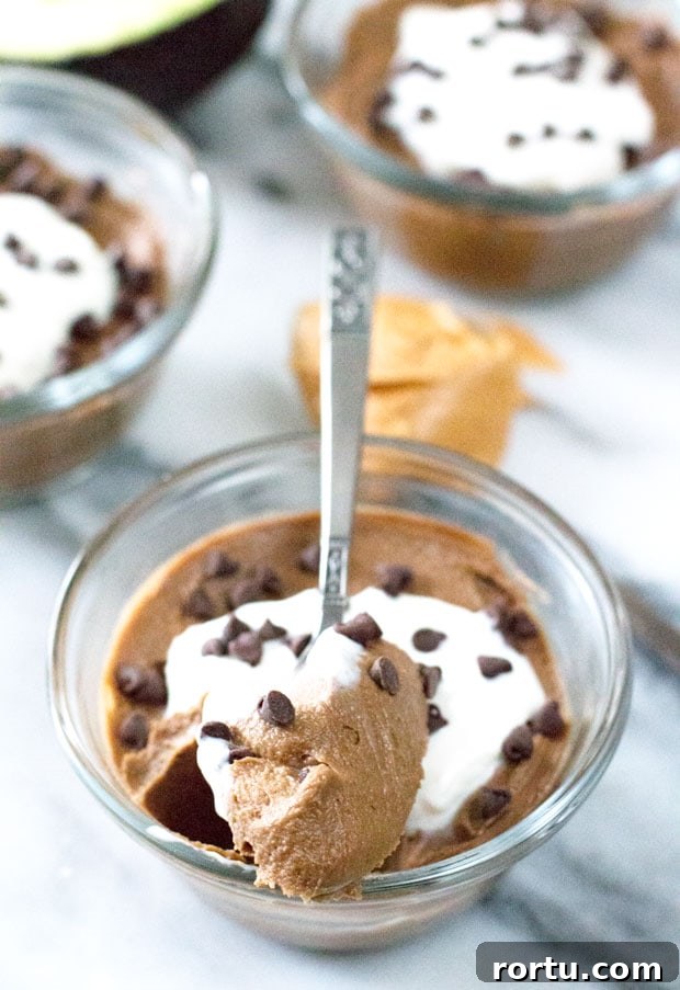 Chocolate Avocado Pudding with Coconut & Peanut Butter Dessert 2 Chocolate Avocado Pudding with Coconut and Peanut Butter