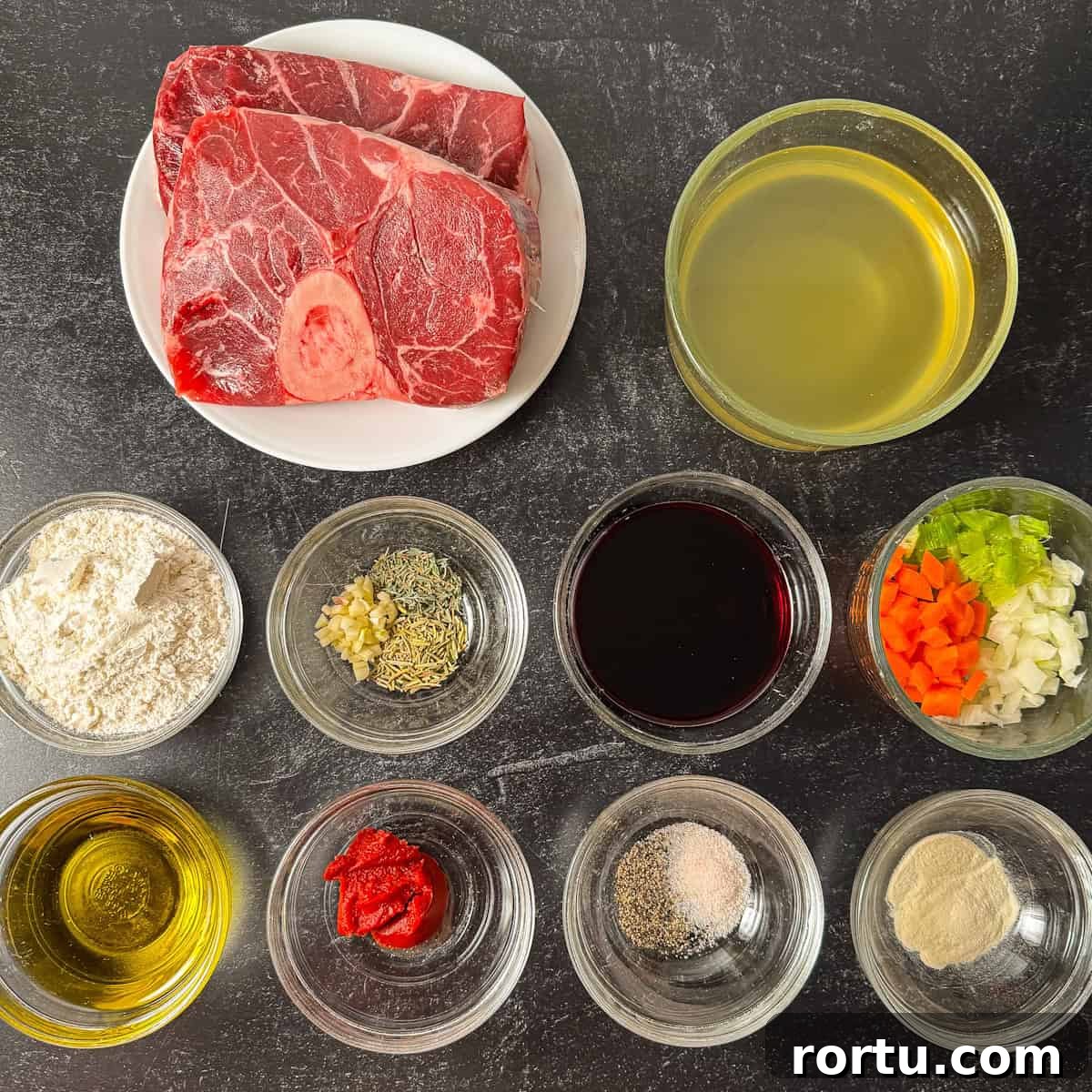 sous vide osso buco ingredients