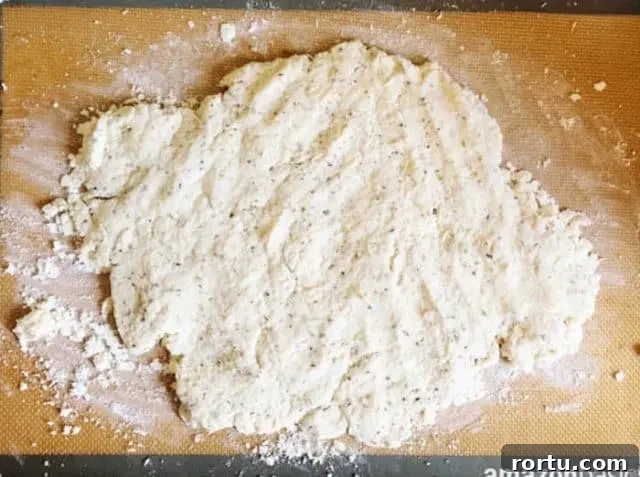 press batter on pan