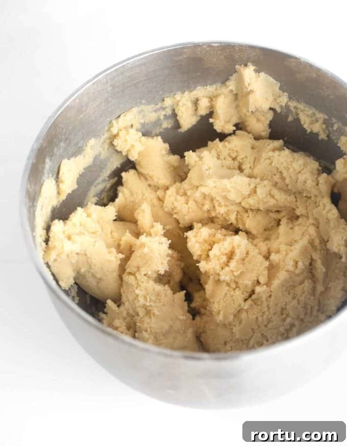 bowl of sugar cookie dough