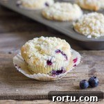 Tangy blueberries and a sweet, crumbly, buttery streusel topping.