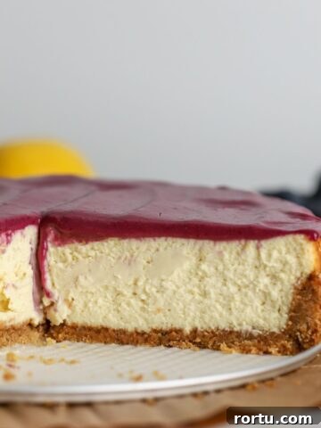 Lemon blueberry cheesecake