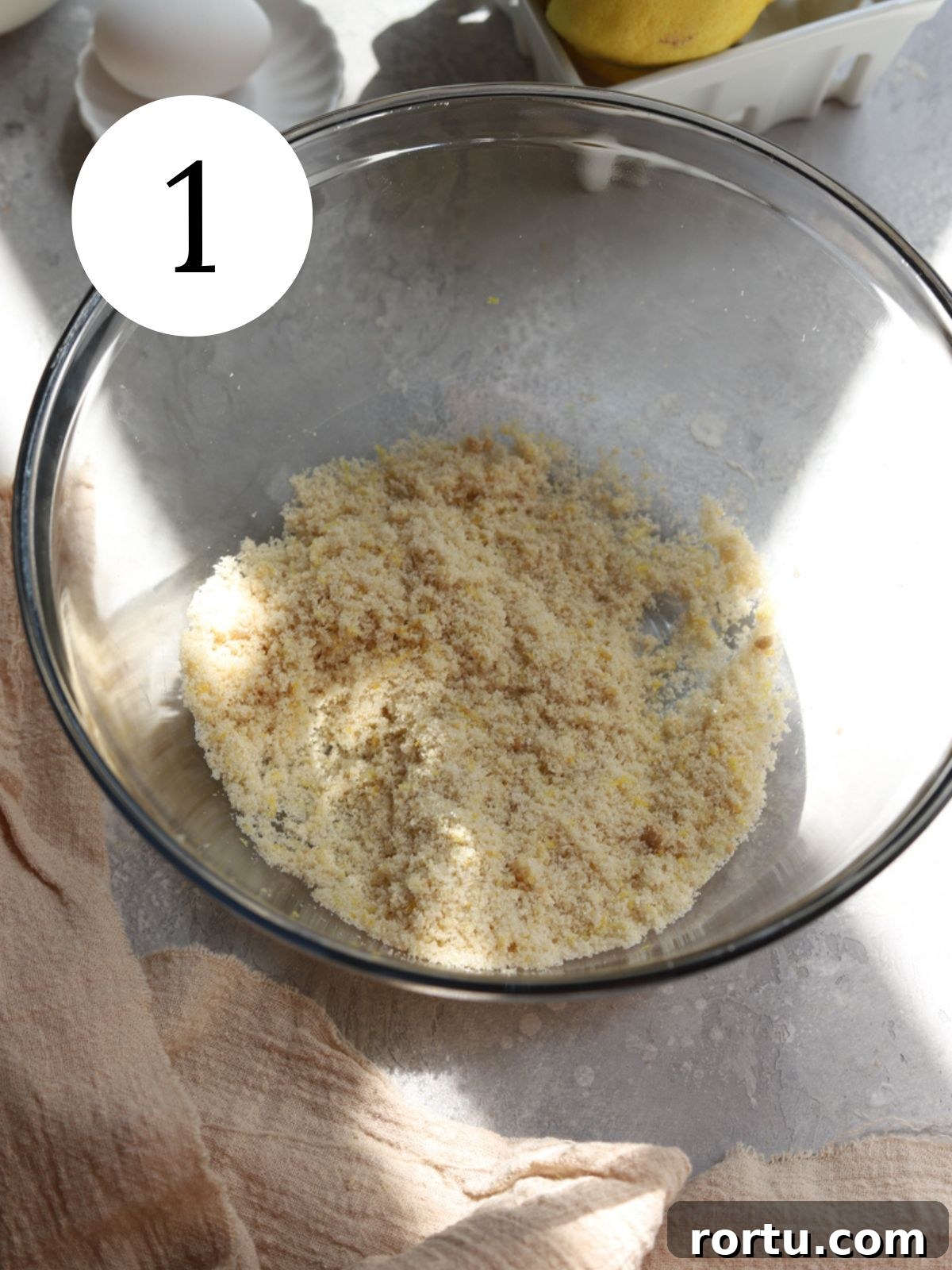 Lemon White Chocolate Cookie Recipe: Zesty Homemade Treat 4 Sugars and lemon zest in a bowl